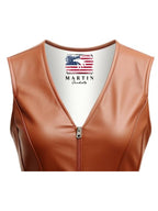 Women’s Classic Brown Leather Vest