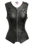 Women Kendler black Leather Vest