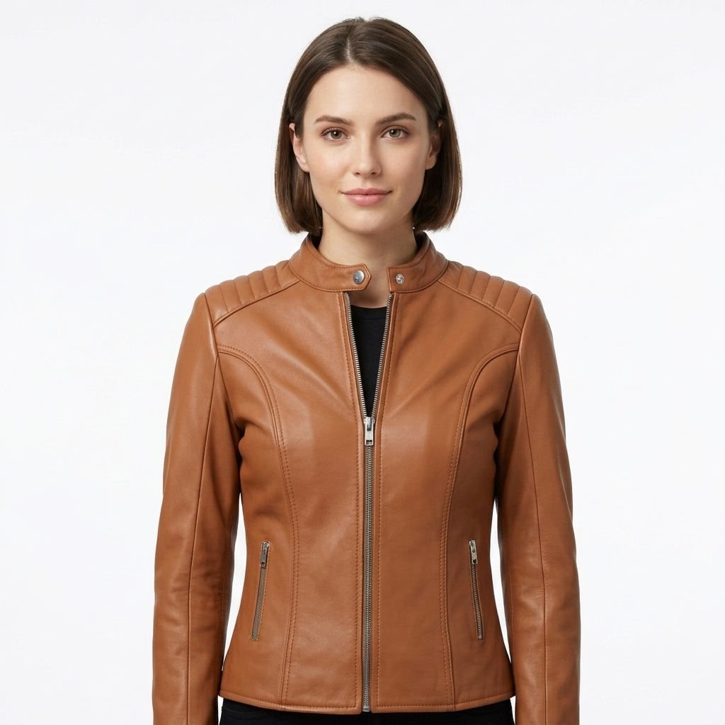Women Leather Jacket – Brown Jacket for Women - Timber AND Hide