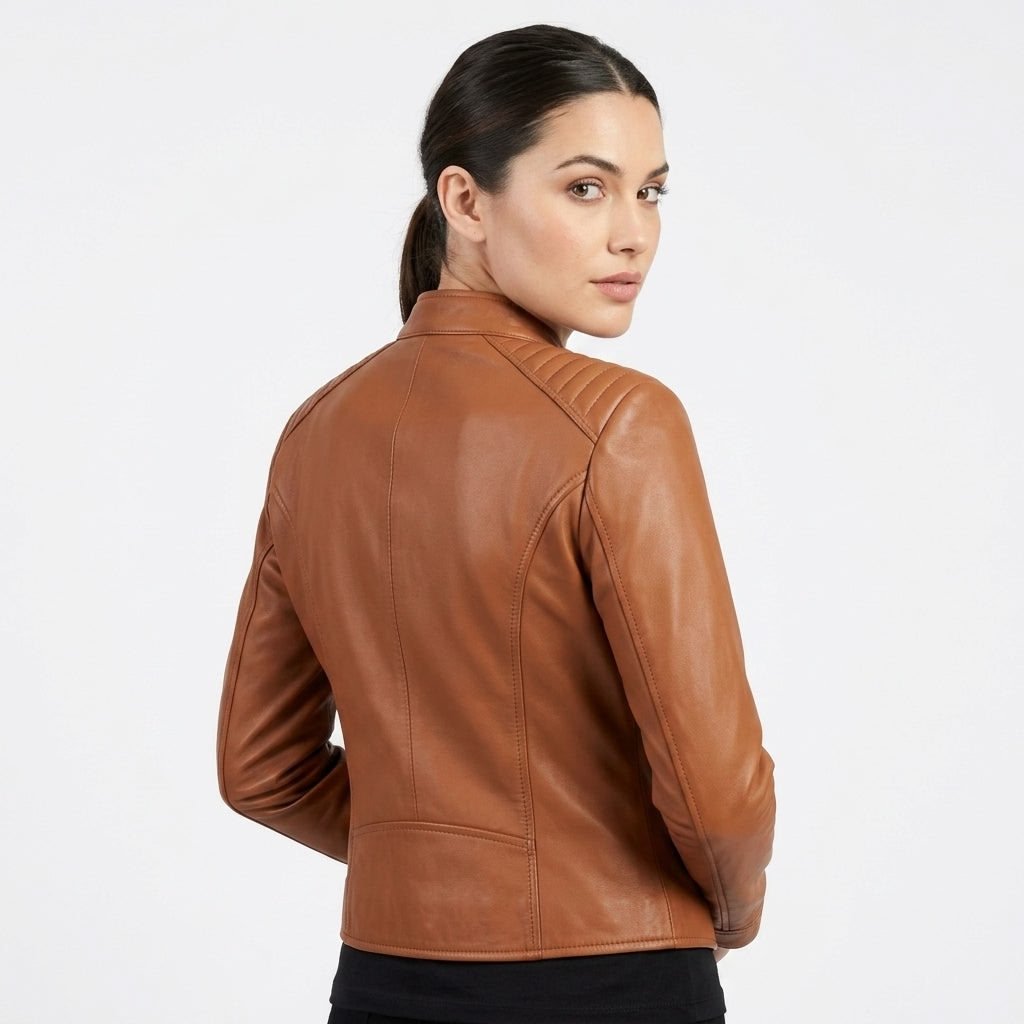 Women Leather Jacket – Brown Jacket for Women - Timber AND Hide