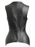 Women’s Zester Black Leather Vest