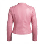 Women's Biker Jacket Pink Leather jacket - Timber AND Hide