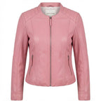 Women's Biker Jacket Pink Leather jacket - Timber AND Hide