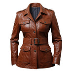 Women’s Brown Leather Coat – Elegant &amp; Timeless Outerwear - Timber AND Hide