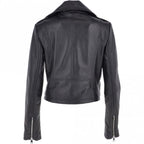 Women's Burgundy Leather Biker Jacket: Stella - Timber AND Hide