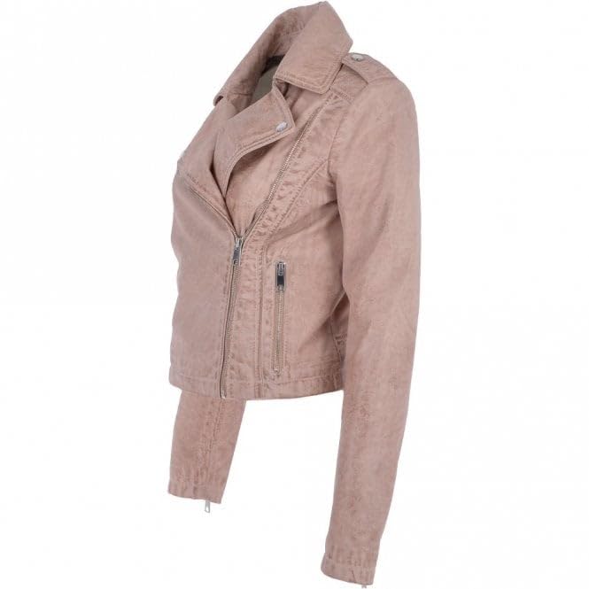 Women's Burgundy Leather Biker Jacket: Stella - Timber AND Hide