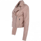 Women's Burgundy Leather Biker Jacket: Stella - Timber AND Hide