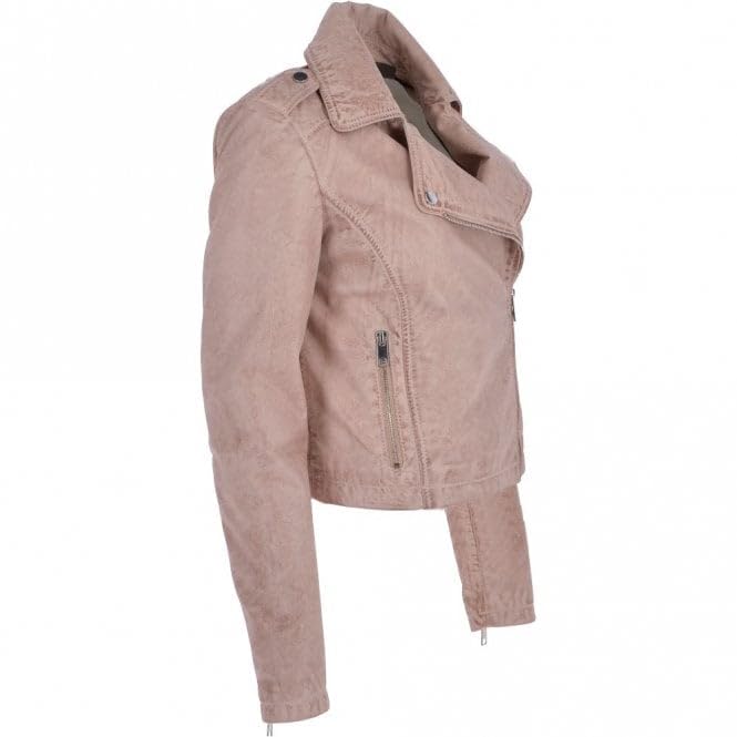 Women's Burgundy Leather Biker Jacket: Stella - Timber AND Hide