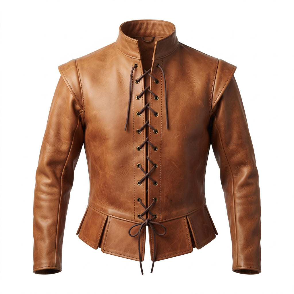 Women's Genuine Leather Doublet | Lace-Up Renaissance Corset Jacket, Fantasy LARP Armor - Timber AND Hide