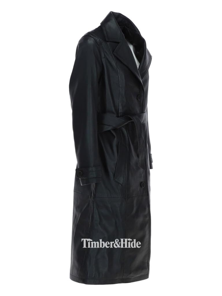 Women's Leather Trench Coat - Timber AND Hide
