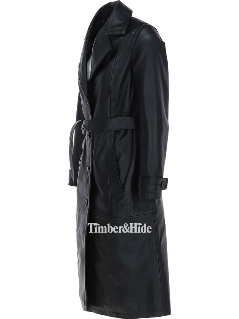 Women's Leather Trench Coat - Timber AND Hide