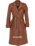 Women's Leather Trench Coat - Timber AND Hide