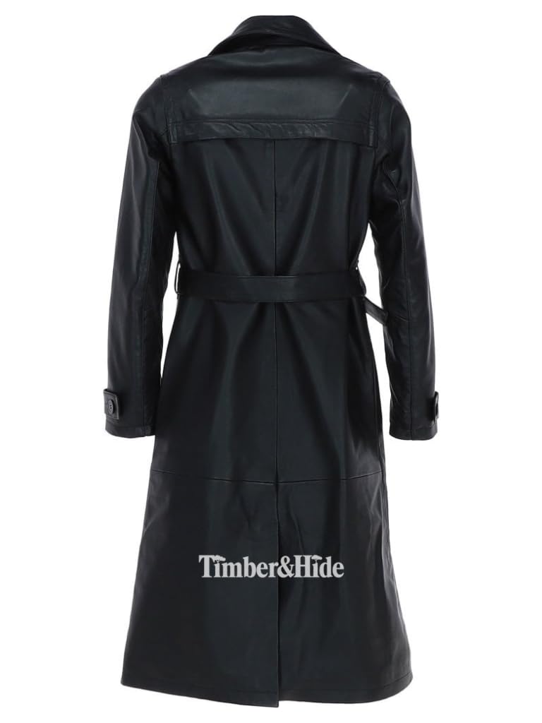 Women's Leather Trench Coat - Timber AND Hide