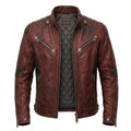 Yusef Red Leather Jacket - Leather Jacket for Men Red - Timber AND Hide